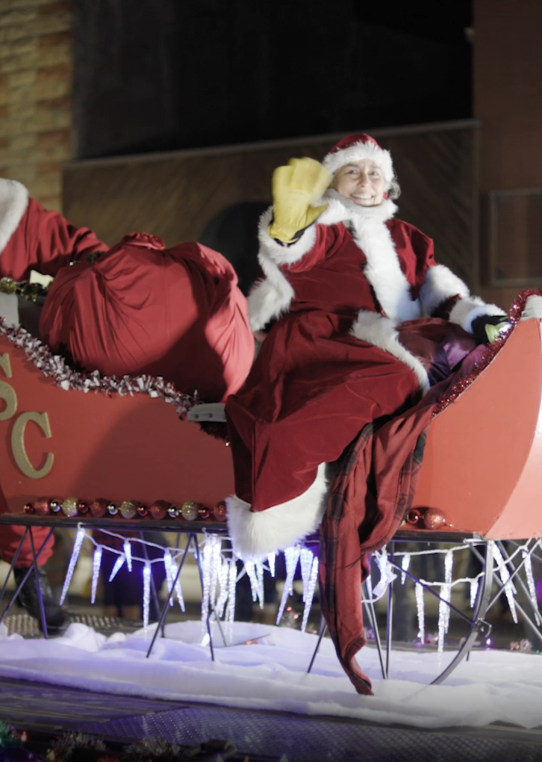 Santa and Mrs. Claus at the Cody Yellowstone Christmas Parade